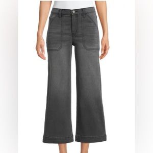 Wide leg black jeans